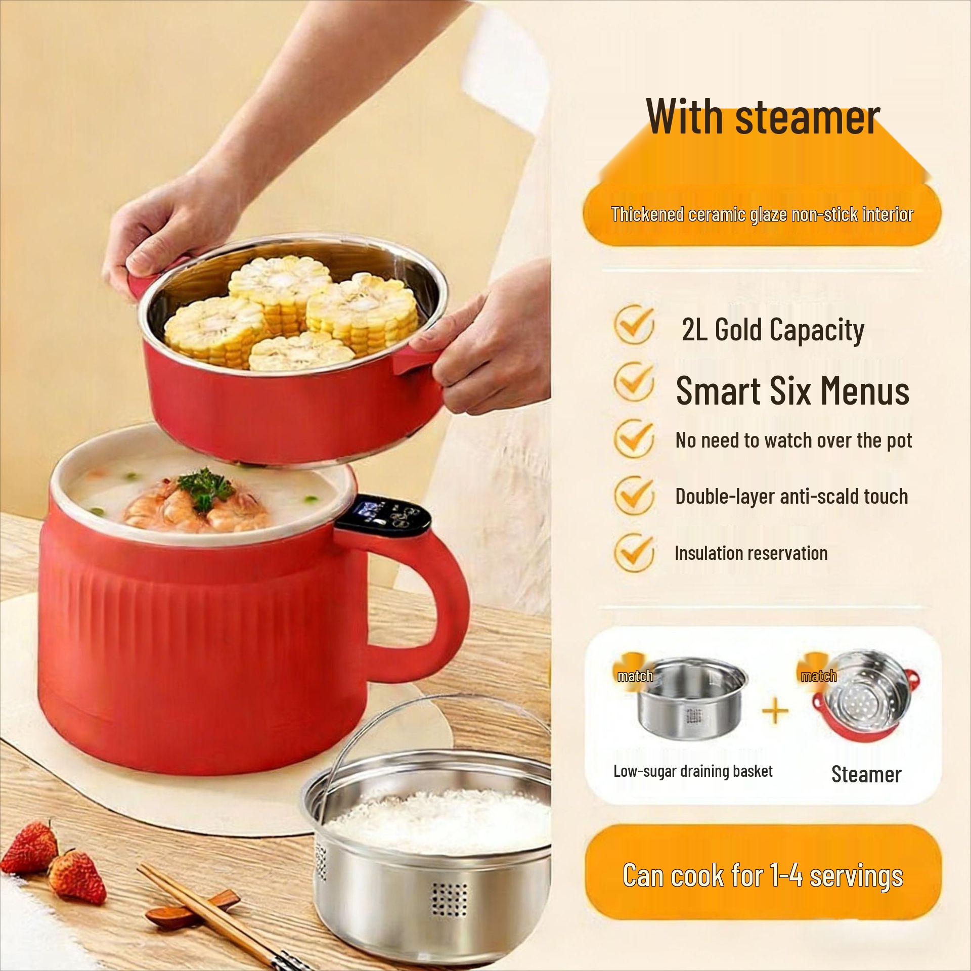 Multifunctional Rice Cooker & Steamer: Sugar Control, Easy Clean, All-in-One