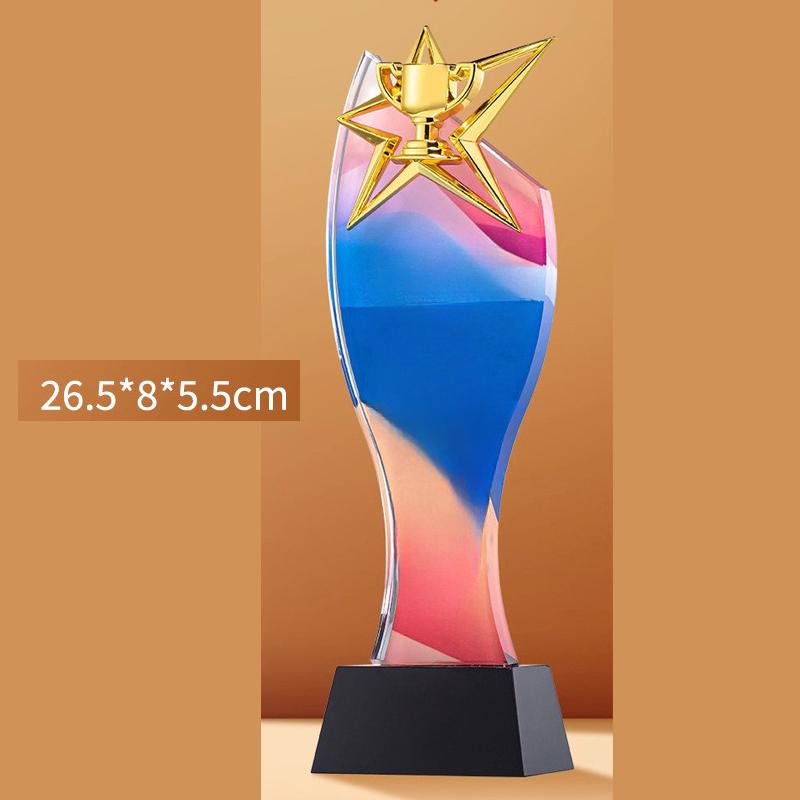 Maßgeschneiderte Kreative Hochwertige Kristalltrophäe, Wettbewerbspreis Jahresversammlung Souvenir, Heimdekoration, Auszeichnungsmedaille für Mitarbeiter, 1 Stück