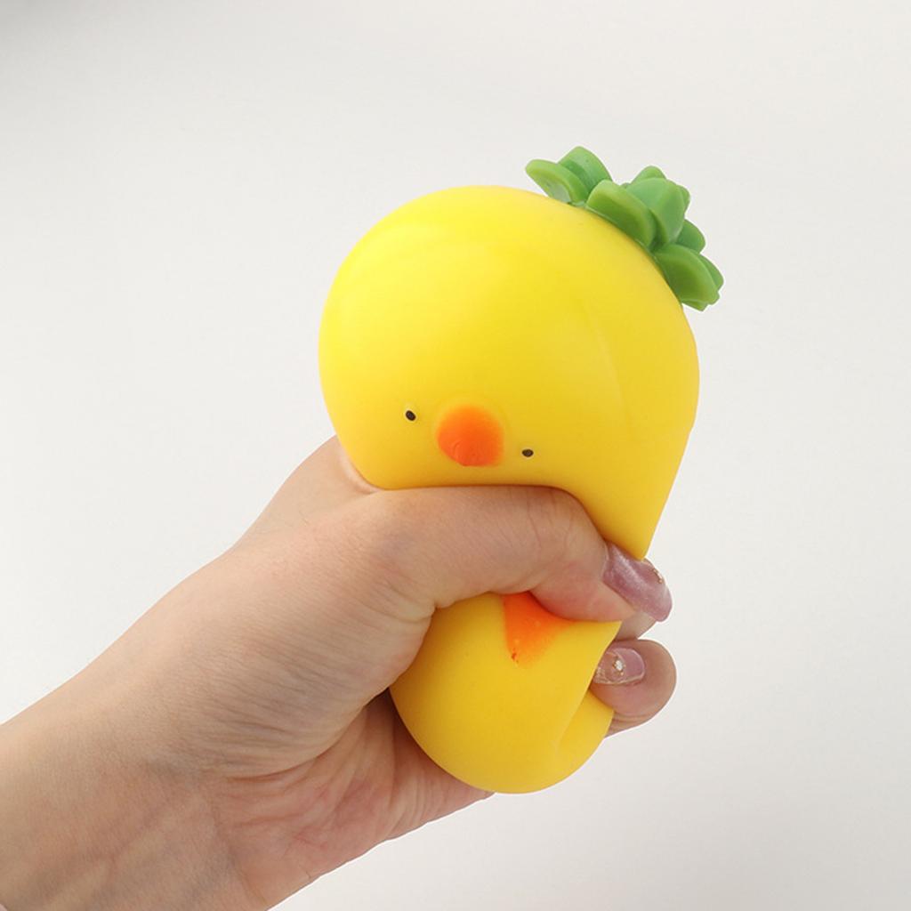 Soft Squeeze Toy Pineapple Chick Shape Stress Relief Toy Durable Material Safe for Kids and Adults Suitable for Sensory Play and Relaxation