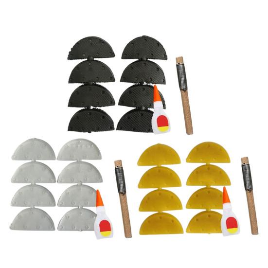 8Pcs Wear-resistant Abrasion Resistant Multifunctional Compact Boots Shoes Heel Taps Tips Repair Pad Replacement Household Supplies Plate