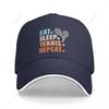 Multifunction Funny Eat Sleep Tennis Repeat Tennis Lover Sandwich Baseball Cap Unisex Sports Casual Caps Golf Hat Fishing Outdoors