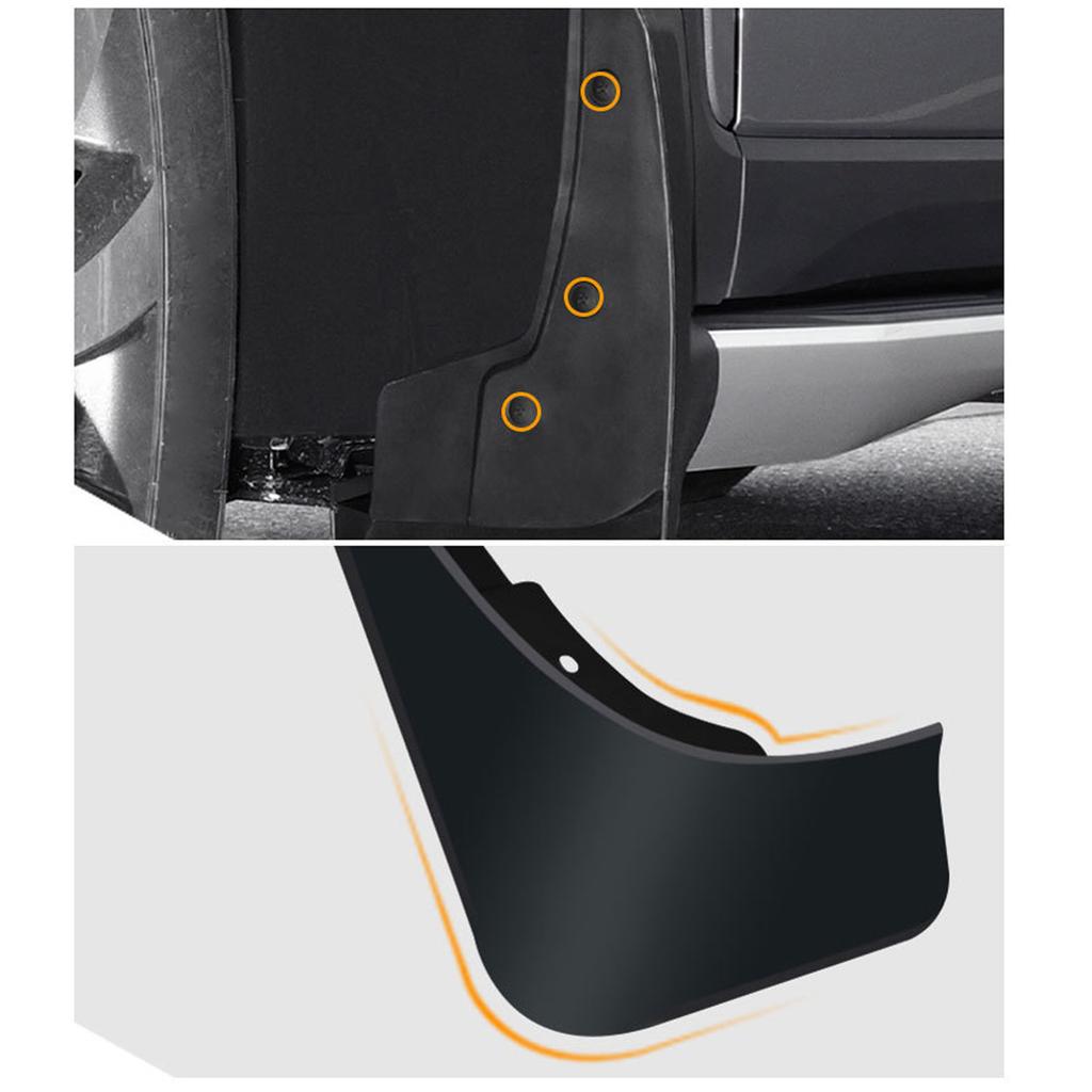4 Pack Splash Guards Mud Flaps Mudflaps Mudguard Fender Flares Easy Installation Compatible- for 8 Plus 2020-2021 Black
