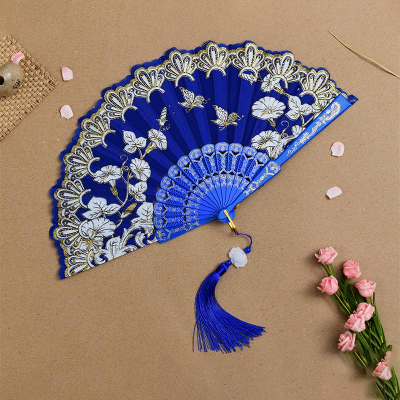 Chinese Style Folding Fan Portable Dance Performance Hand Fan Ancient Cheongsam Photography Props Classical Gift for Ladies