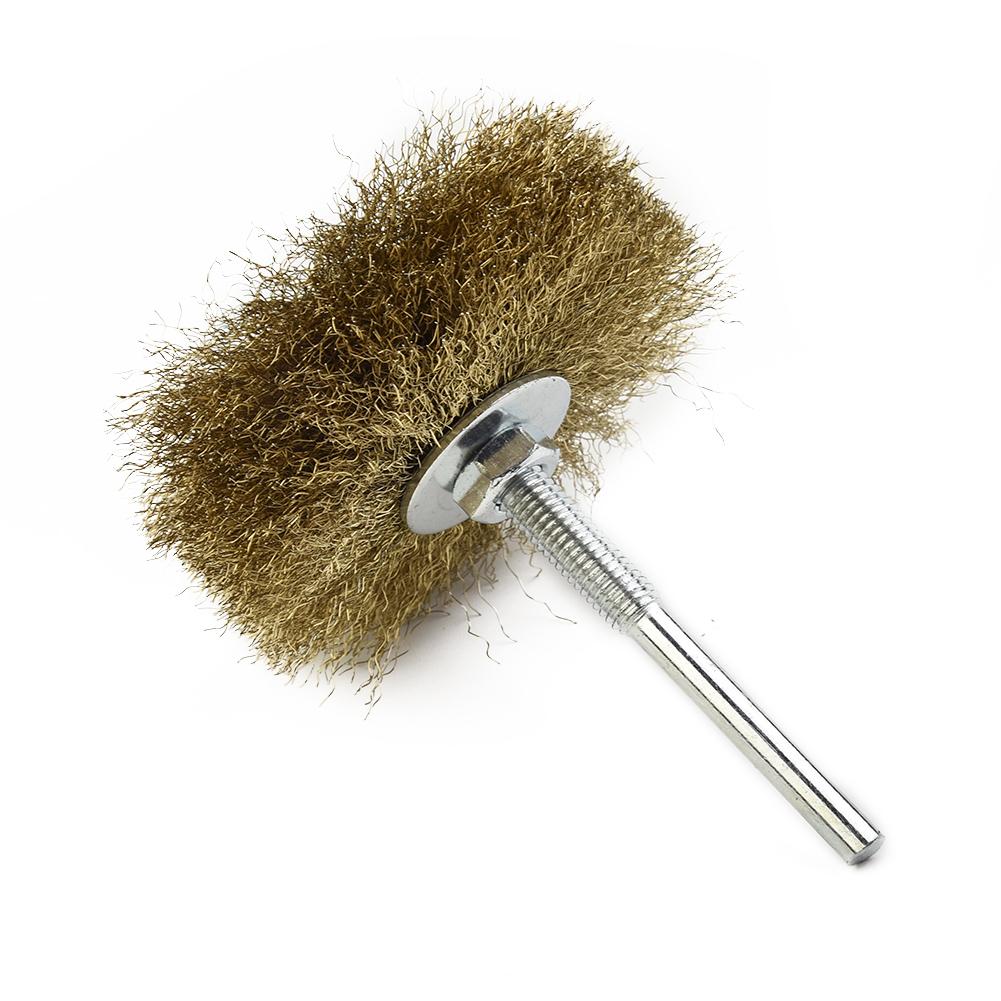 

Copper Wire Brush 90mm Copper Plated Wire Wheel Brush 6.0mm Shank For Mini Drill Rotary Tools Copper Plated Steel Wire Grinding