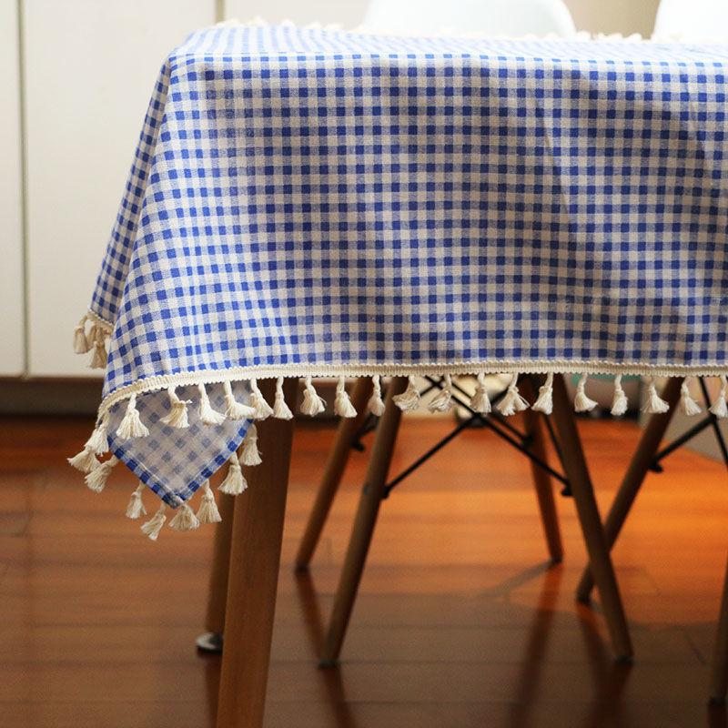 Nordic Cotton Linen Tablecloth Soft Comfortable Durable Waterproof Heat Insulation Square Tassel Trendy Fresh Dining Table Cloth