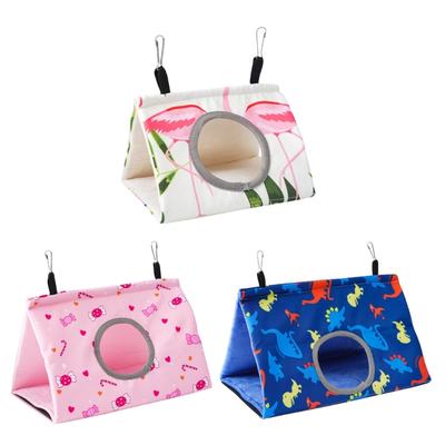 Winter Warm Birds Nest House Parrot Hanging Hammock Plush Bed Parakeets Cage