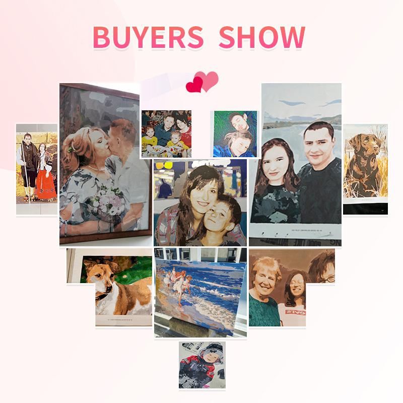 custom Paint By Numbers Painting Kit Decompression supplies canvas painting Women's Day holiday leisure entertainment methods Canvas Home Decor