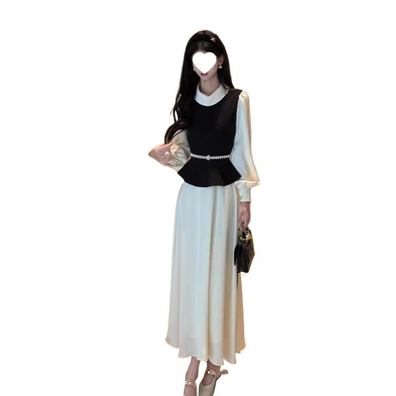 2026 Spring Fashion: Waist-Cinched Slim-Fit Top & Casual Midi Skirt Two-Piece Set