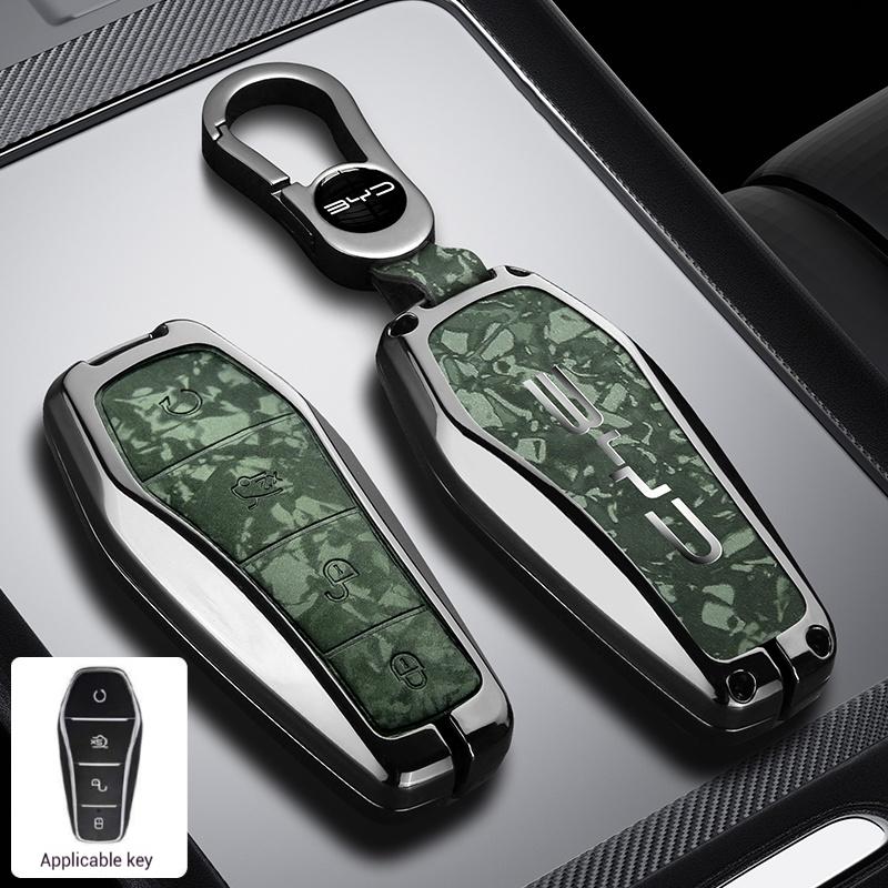 Interior Mouldings Zinc Alloy Car Remote Key Case Cover Shell Fob For BYD Song Plus Atto 3 Han EV Tang DM Qin Seal Dolphin Keych