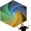 Umweltfreundliches PLA Sechseckiges Fidget Spiralspielzeug Farbverlauf Stressabbau Perfekt für Zuhause Büro Schreibtisch Spiel für Kinder Erwachsene