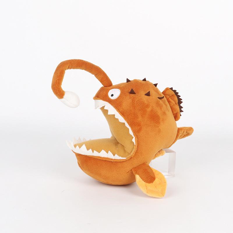 Sea Originality Deep Brown Blue Lanternfish Cartoon Plush Toy For Decor Room