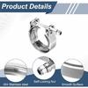 HARFINGTON V Band Clamp 1.5 Inch 304 Stainless Steel V-Band Bolt Clamp for Exhaust Systems Downpipe Exchange Car Accessories, Silver