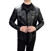 2026 Neue Herren Freizeit Lederjacke Mehrere Taschen Einfarbige Revers Motorradmantel Herbst Oberbekleidung Mode Biker Locker Streetwear
