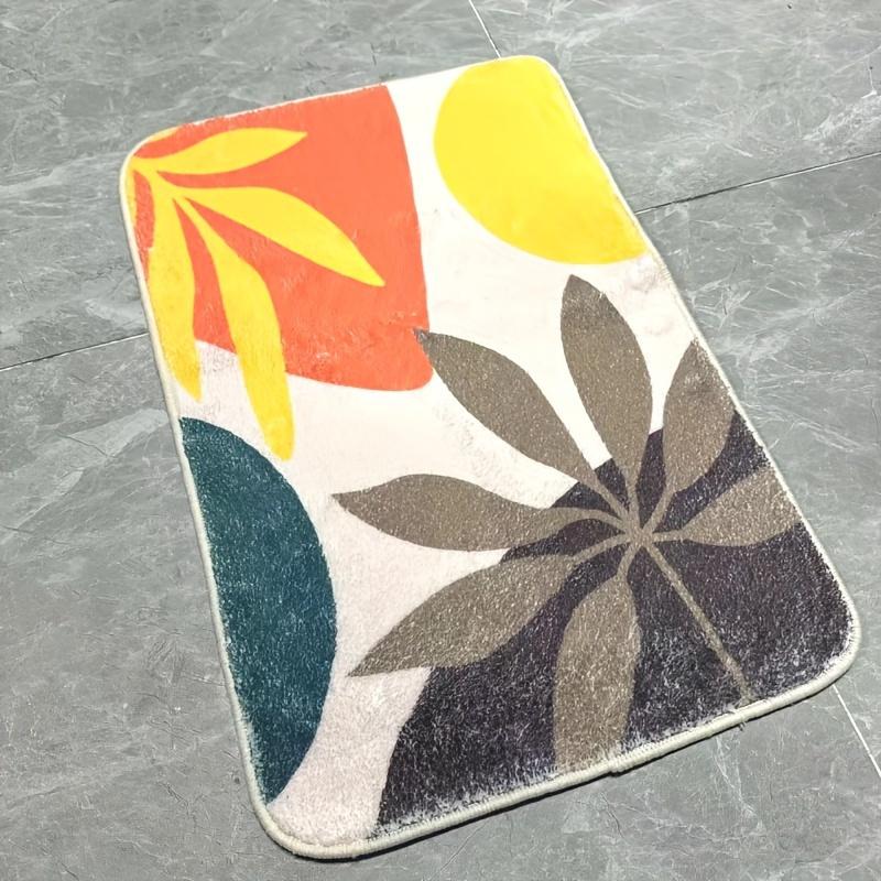 

Imitation Cashmere Carpet, Absorbent Non-slip Mat At The Door of The Bathroom Home Bedroom Bed Mat, Bathroom Mat Bathroom Rug 400MMx600MM