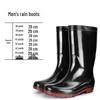 DAXTE Men's Mid-Calf Safety Rain Boots