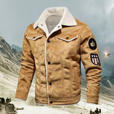 Men Autumn Winter Leather Bomber Jacket Zipper Motorcycle Faux Fur Coat Male Thicken Fleece Pilot Black Brown Pu Leather Coats