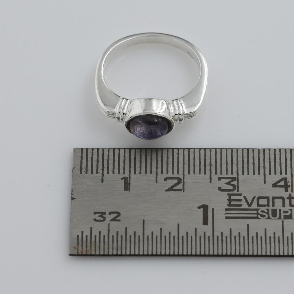 Iolite Gemstone Silver Ring, Silver Charm Jewelry, Gift For Her, 925 Sterling Silver Handmade Jewelry, Unisex Ring Ar8946