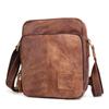 Men's Genuine Leather Retro Shoulder Messenger Bag - Frosted Cowhide