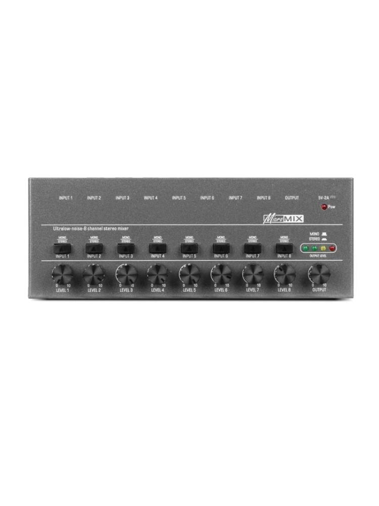 Rauscharmes 8-Kanal-Line-Mischpult  Mischpult o USB-C-gespeistes Mischpult für elektronische Instrumente, Computer