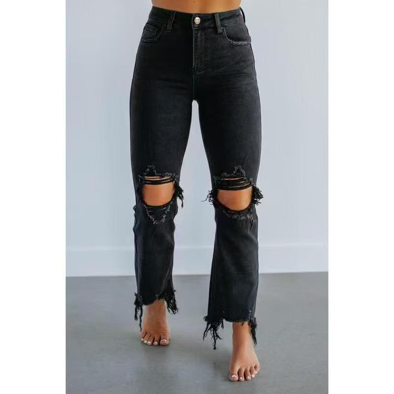 QICED Women's Fashion Casual Solid Color Print Pants & Capris