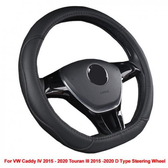 Car Steering Wheel Cover D Type For VW Caddy IV 2015 -  Touran III 2015 - 20