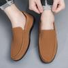 Summer Men Casual Shoes British Leather Loafers Simple Design Male Slip- Soft Bussiness Shoes Comfortable Driving Footwear 44