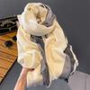 New Autumn and Winter Wool Scarf for Women Strip Simple Warm Thickened Scarf Fashion Simple Shawl for Women