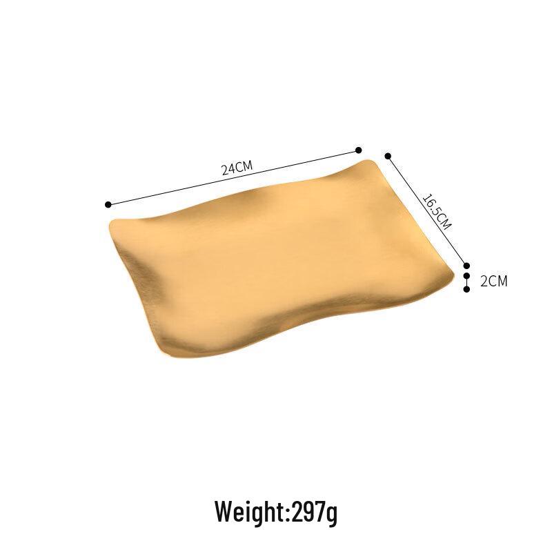 ZISIZ Irregular Stainless Steel Serving Plate