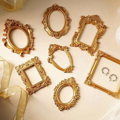 Mini-Fotorahmen Gold DIY Hochzeits-Fotorahmen Fotografie-Hintergrunddekoration