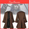 Stylish Brown Polyester Pirate Coat For Adults With Vintage Medieval Elements