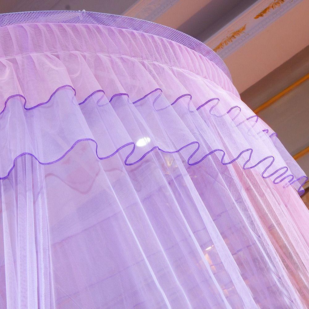 Tenda da letto a cupola in rete rotonda elegante, dimensioni princess queen, zanzariera per letto, tenda da letto