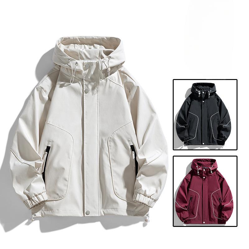 Men's Large Size Loose Mountain Outdoor Tooling Hooded Jacket Men's Spring and Autumn Jacket