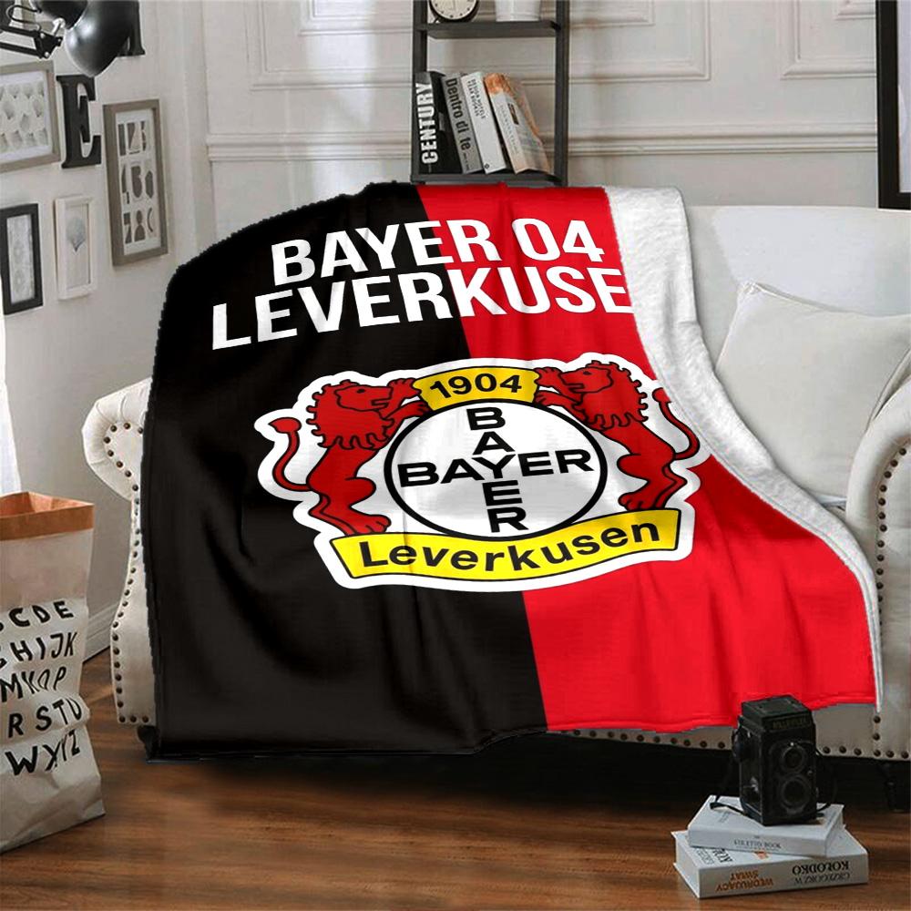 Coperta di Flanella con Stampa Bayer Leverkusen Alta Qualità Calda Confortevole Coperta per Tutte le Stagioni Perfetta per Regali Decorazione Casa