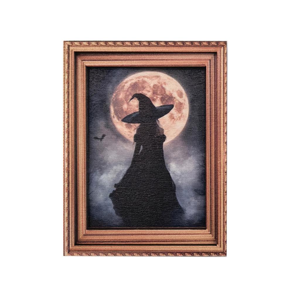 Kreativer Halloween Retro Fotorahmen Magnetischer Kühlschrankmagnet Holzposter Kühlschrankmagnet