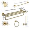 Wall-Mounted Gold Towel Rack and Storage Shelf - 304 Stainless Steel Bathroom Accessories Set