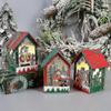 1pc 3d Mini Wooden Glowing House Creative Village House For Christmas Decor
