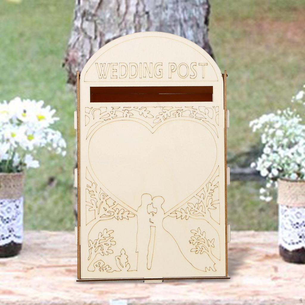 Kartenhalter-Box für Hochzeiten, Dekorative Holz-Briefkasten Empfangsgeschenke