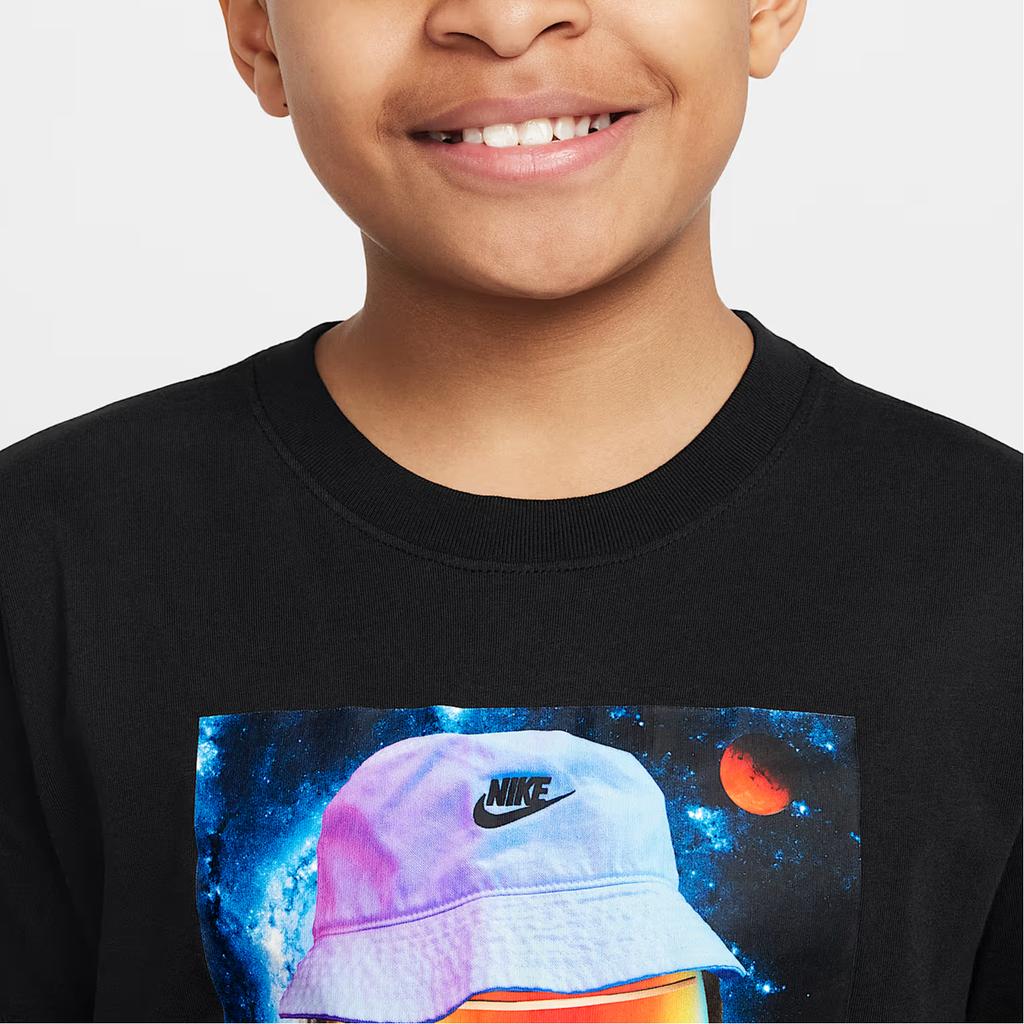 Nike Sportswear T-Shirt Soft Skin-Friendly Simple Versatile Short Sleeve Kids tops Black HQ3228-010
