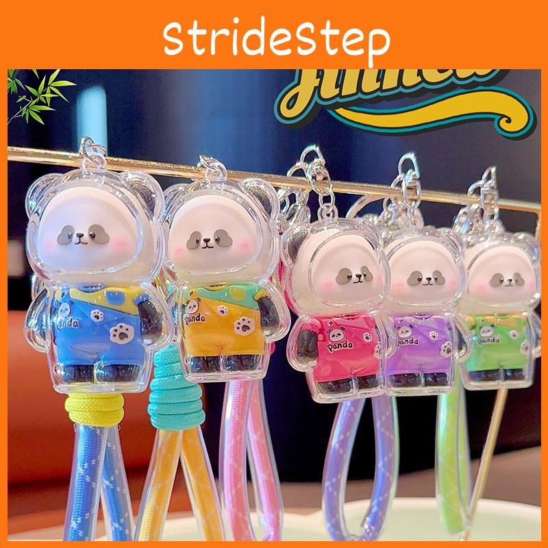 With Panda Transparent Shell Keychain Cute Cartoon Highgloss Acrylic Doll Craft