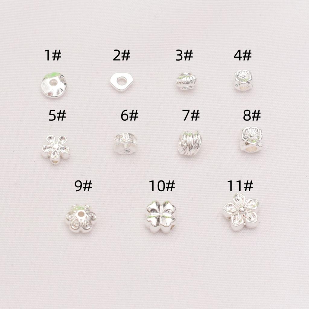 100 Stück Farberhalt Antike Goldperlen Sechs-Zeichen-Mantra-Muster Lose Perlen Laternenperlen Perlen DIY Handgemachtes Armband Zubehör Perlen