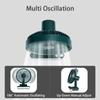 5000mAh 4 Speed Settings USB Rechargeable Oscillating Desk Fan Mini Table Cooling Fan Adjustable Head Home Office Personal Fan