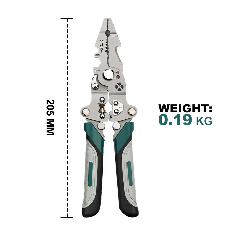 Multifunctional Foldable Wire Stripper And Cutter, Electrician Specific Wire Cutting Pliers Wire Stripping Crimping Pliers Tool