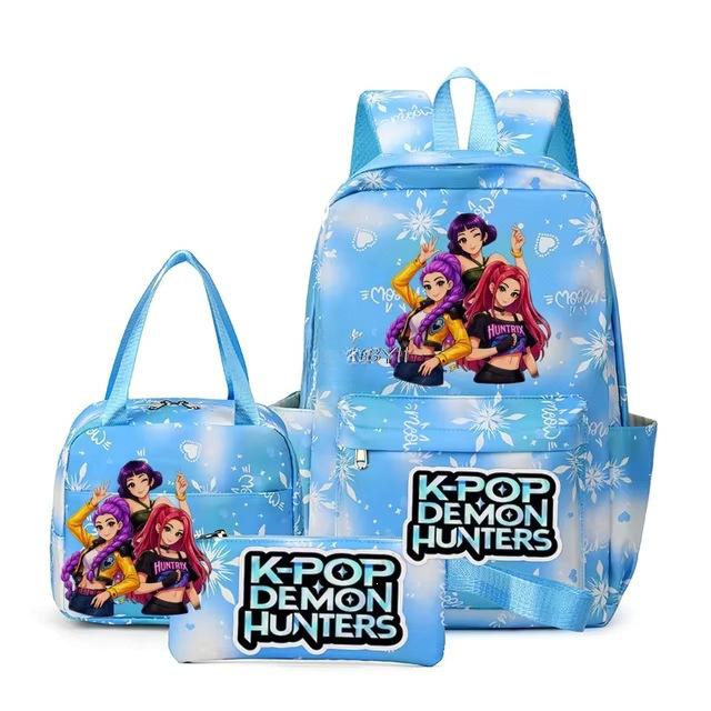 3-teiliges Schulrucksack-Set für Schüler Große Kapazität Oxford-Stoff Schultasche mit Schultergurt und Federmäppchen