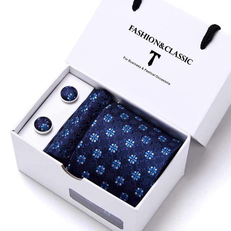 Men'S Tie Set Gift Box 5-Piece Set Group Tie Business Dress Wedding Tie