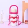 Cute Stainless Steel Insulated Water Bottle With Portable Handle Adjustable Strap For School Outdoor Activities Daily Use