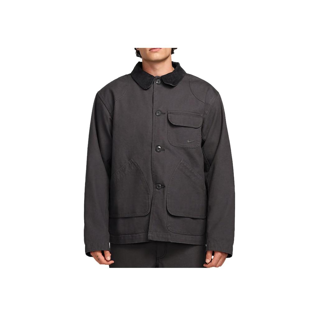 Nike Swoosh Life Comfortable Soft Versatile Solid Color Jacket Men Jacket Coal FZ0132-060