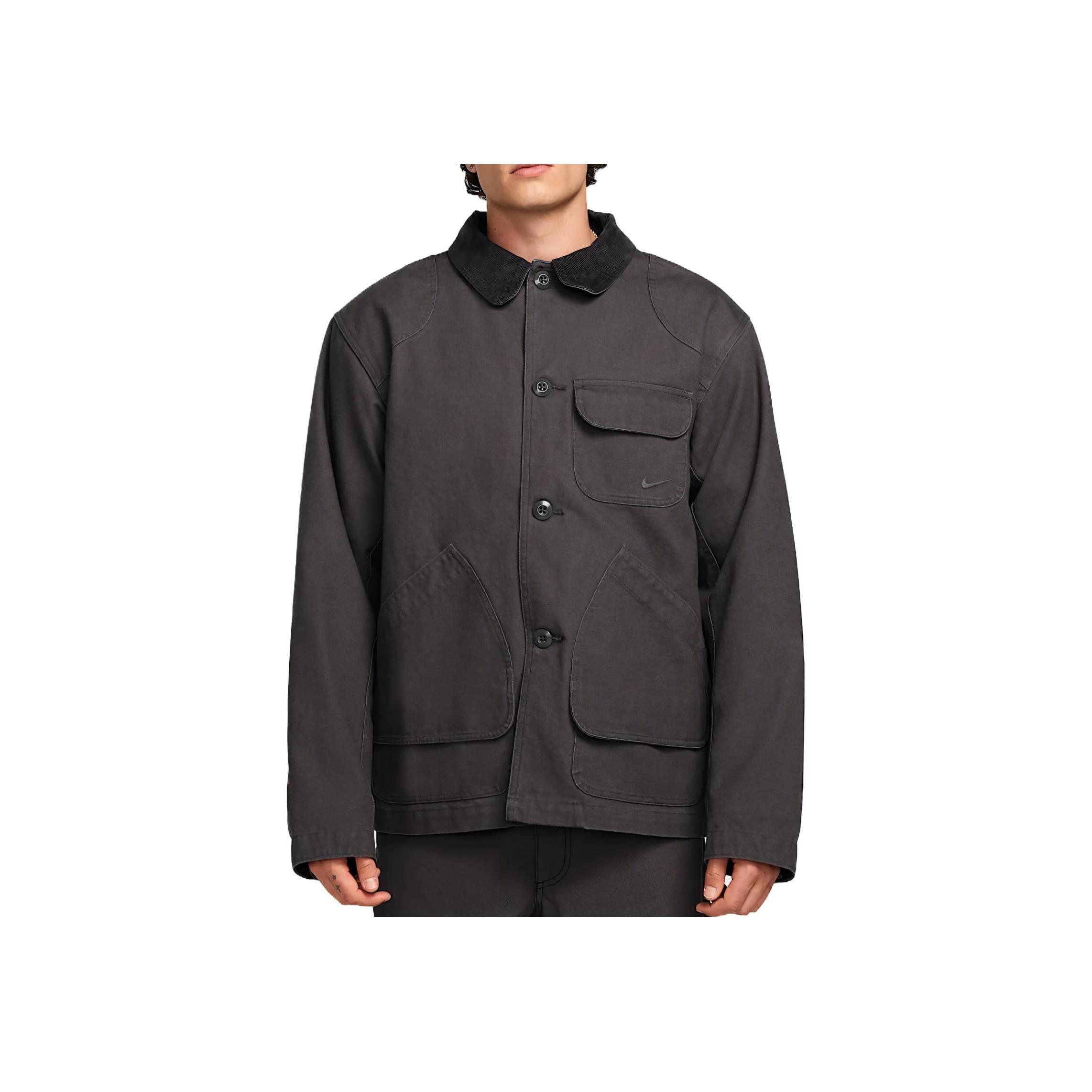 

Nike Swoosh Life Comfortable Soft Versatile Solid Color Jacket Men Jacket Coal FZ0132-060 S