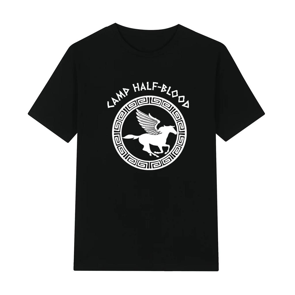 Percy Jackson Campo Mezzosangue Maglietta Vintage Nuova in Top Cotone Uomo e Donna Maglietta Estiva Moda Casual Manica Corta Top