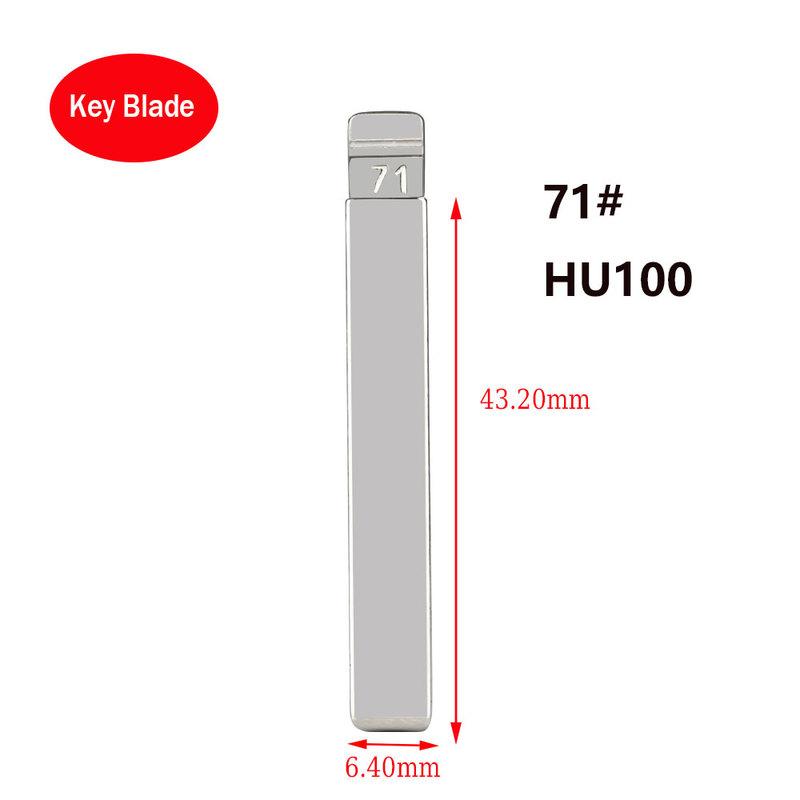 

10pcs 71# HU100 Metal Uncut Blank Flip KD Remote Key Blade for Opel Chevrolet,Buick for Keydiy KD Xhorse VVDI JMD Key Blank