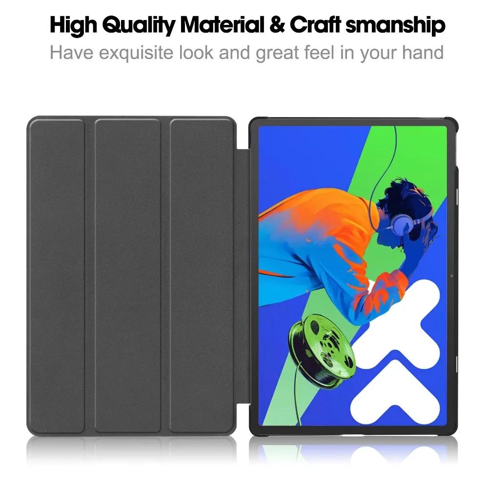 For Xiaoxin Pad Pro 12.7 Tri-Folding Stand Smart Tablet Case for XiaoxinPad Xiaoxin Pad Pro 12.7 Cover funda